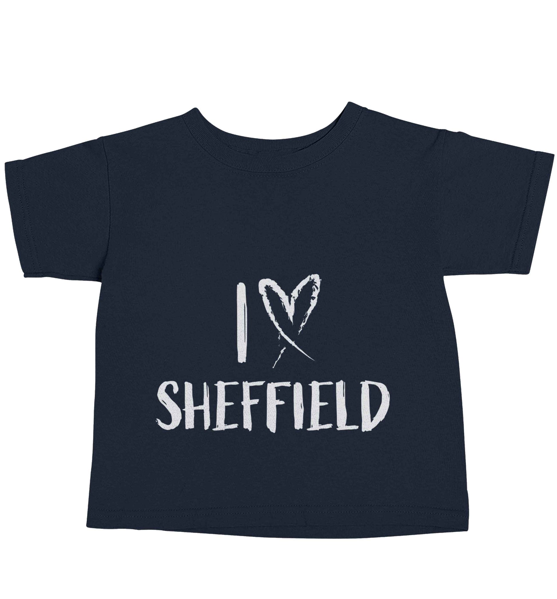 I love Sheffield navy baby toddler Tshirt 2 Years
