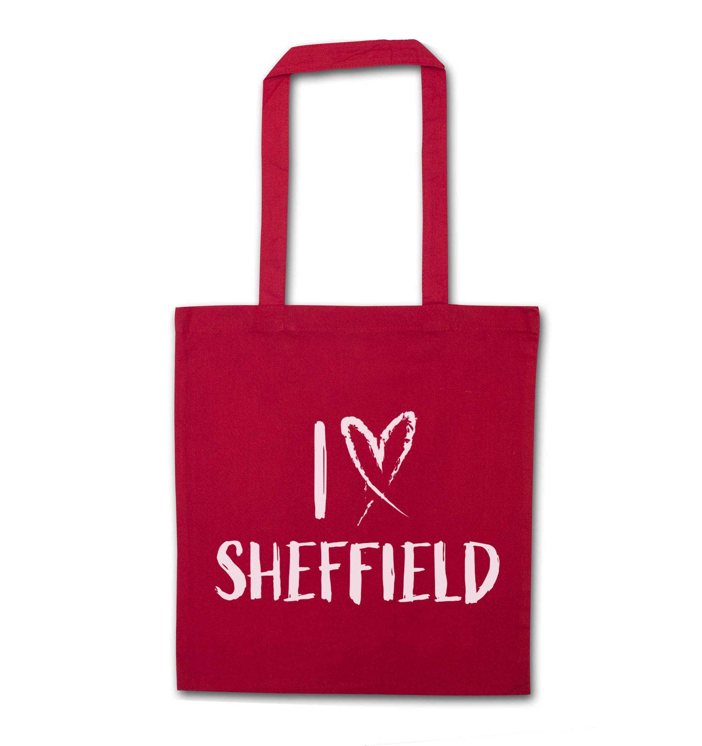 I love Sheffield red tote bag