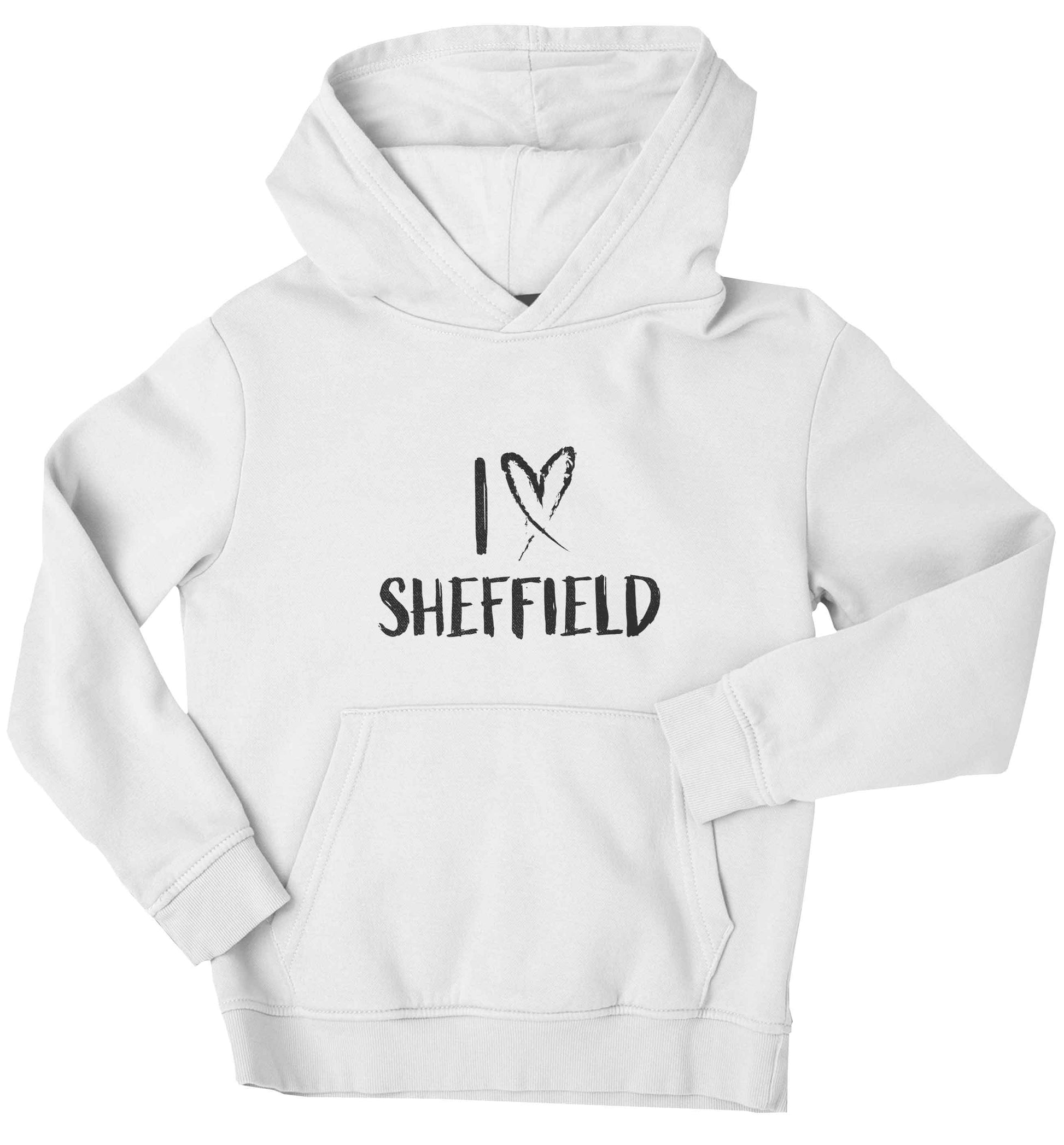 I love Sheffield children's white hoodie 12-13 Years
