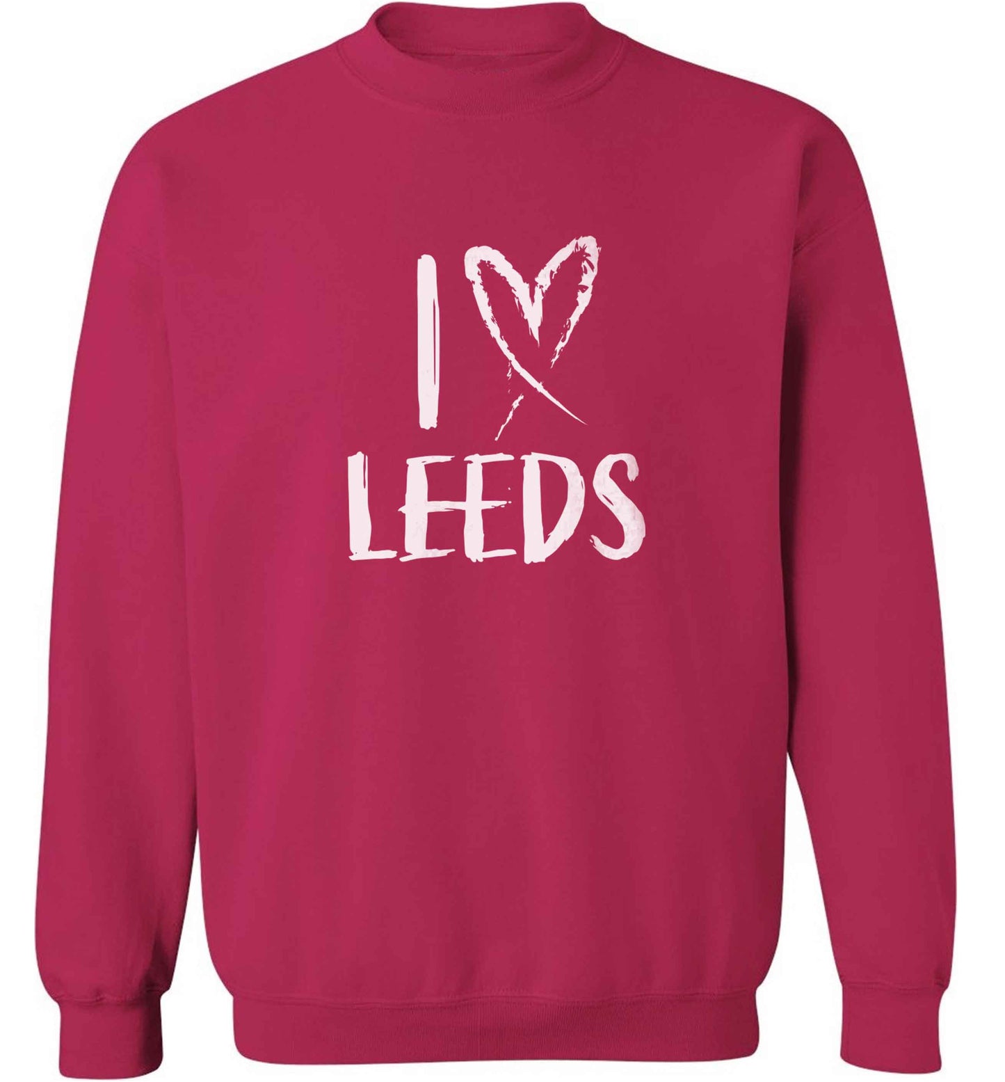I love Leeds adult's unisex pink sweater 2XL