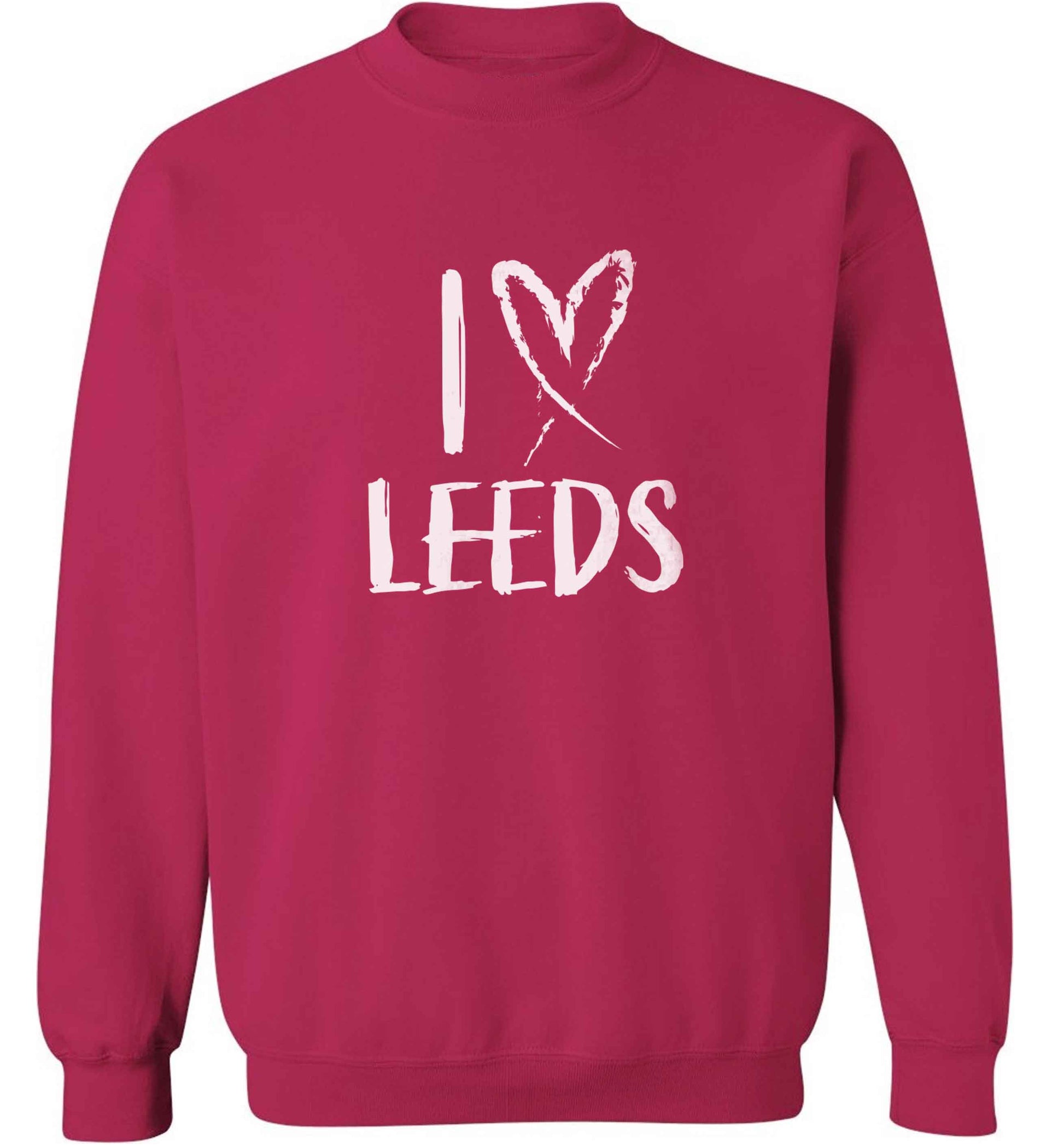 I love Leeds adult's unisex pink sweater 2XL