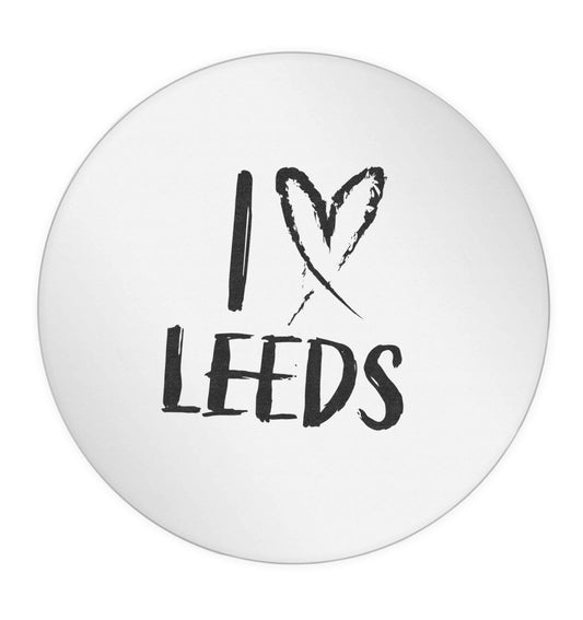 I love Leeds 24 @ 45mm matt circle stickers