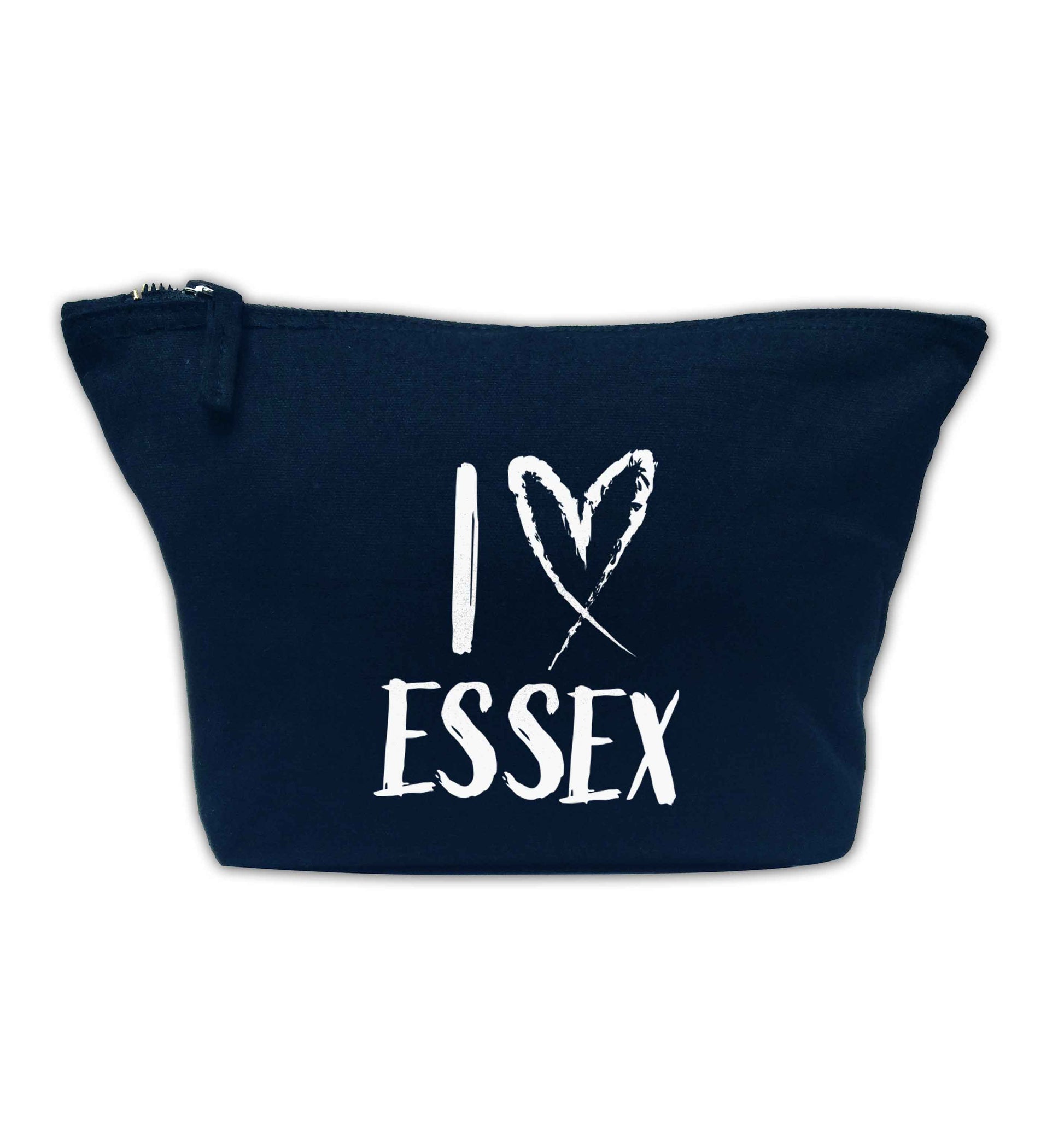 I love Essex navy makeup bag