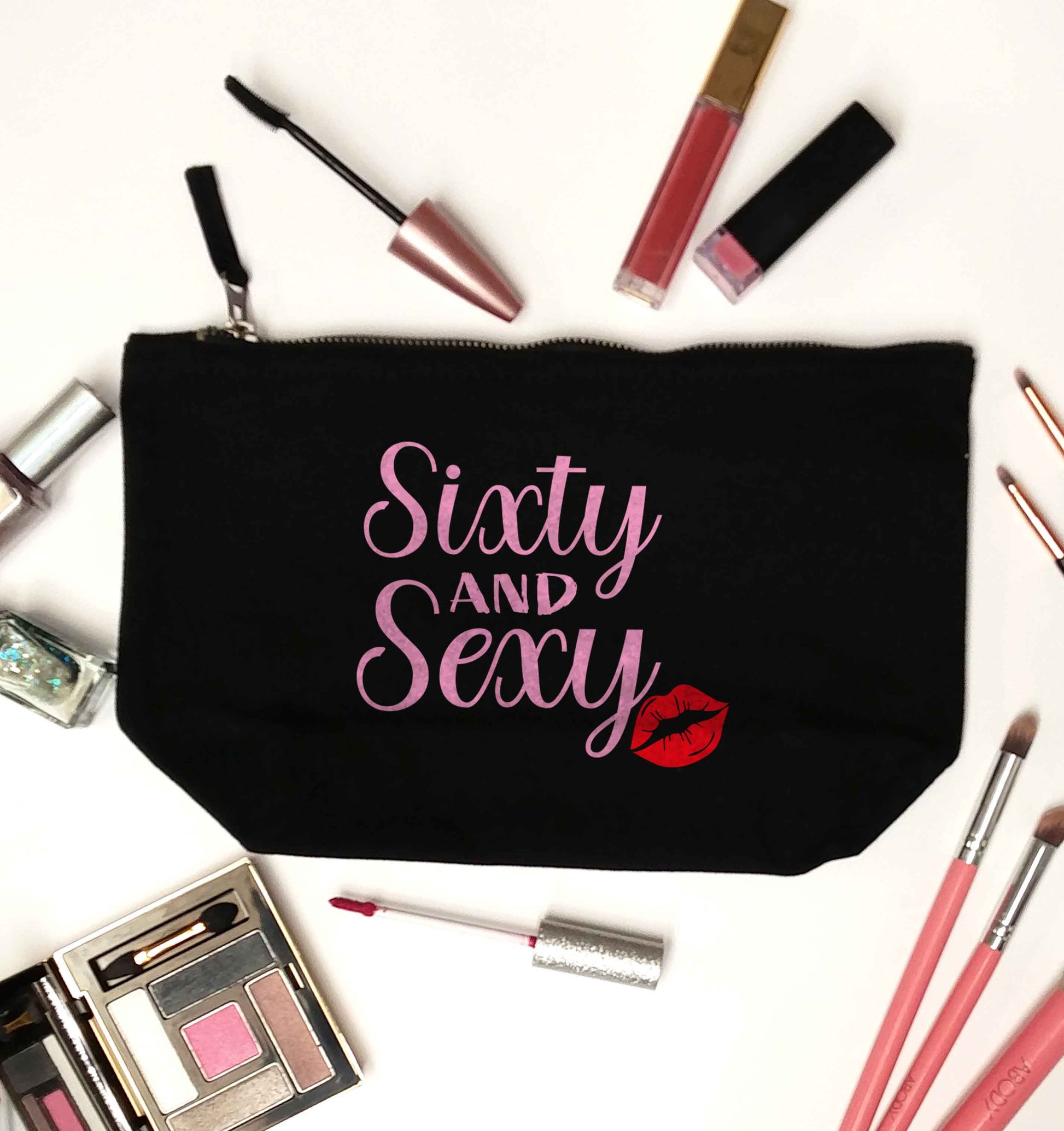 Sixty and sexy black makeup bag