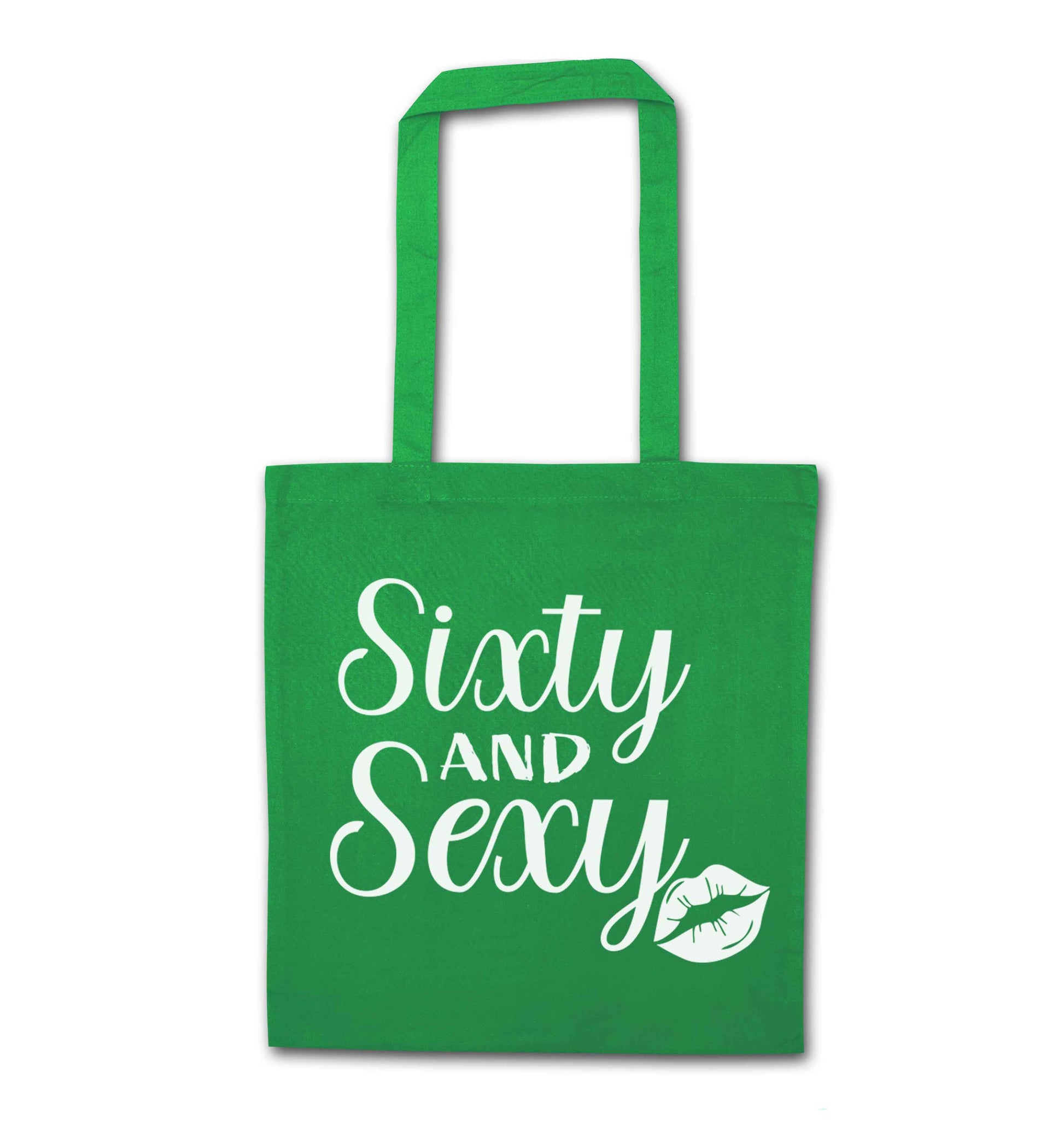 Sixty and sexy green tote bag