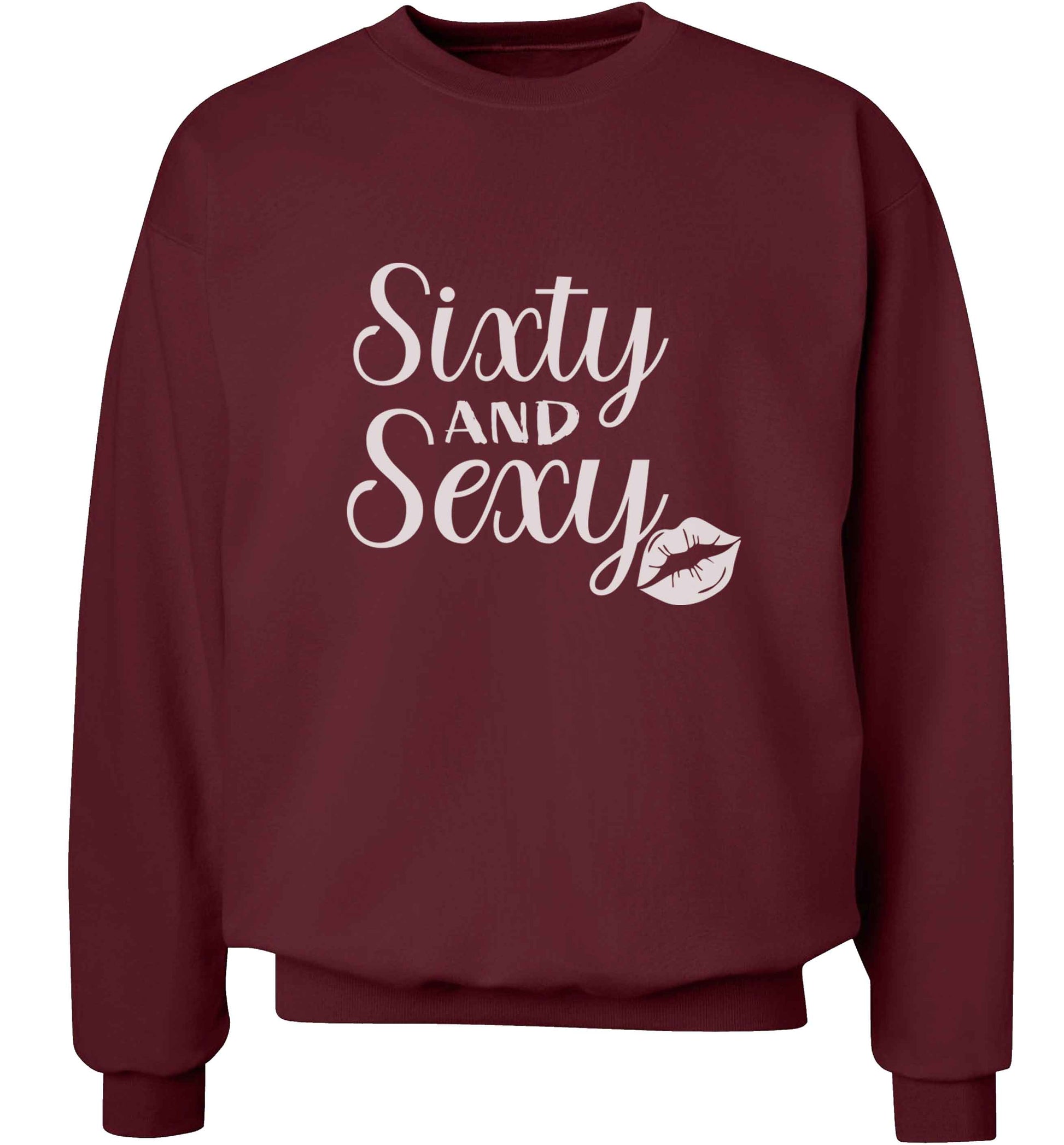 Sixty and sexy adult's unisex maroon sweater 2XL