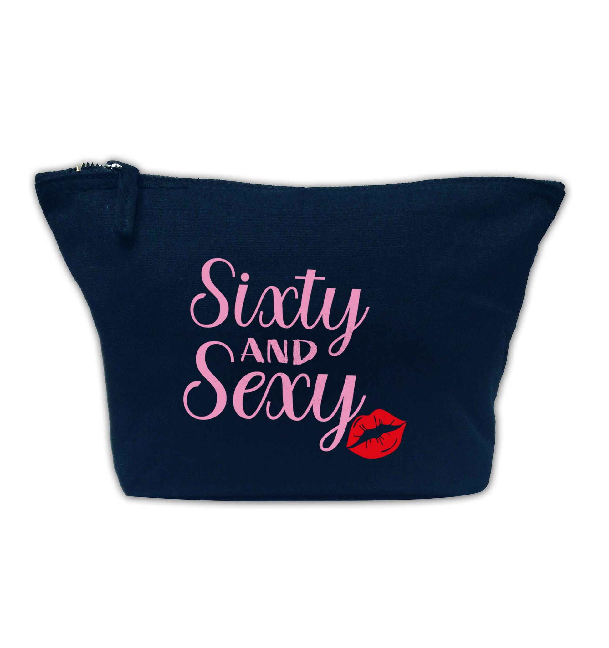 Sixty and sexy navy makeup bag