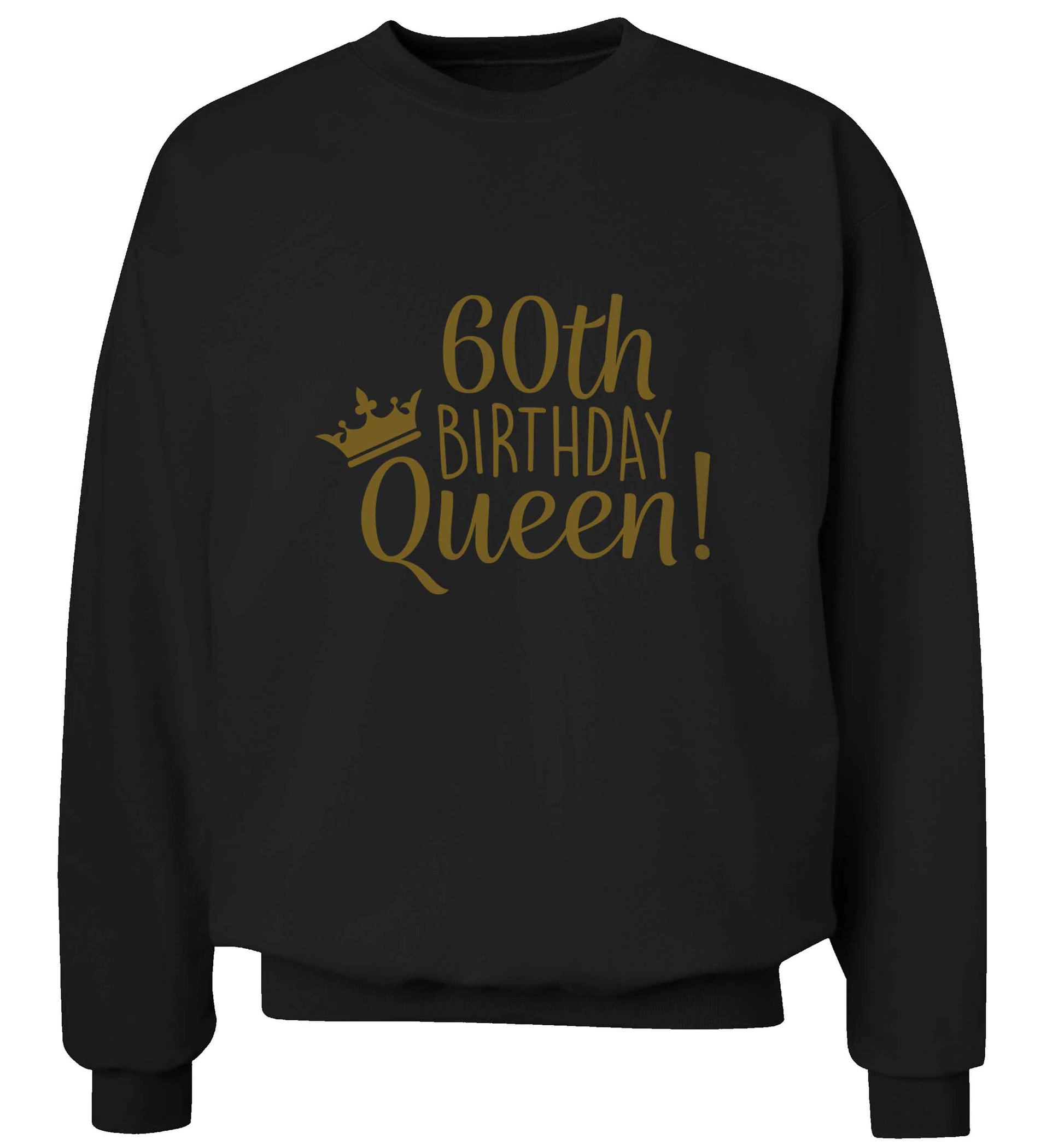60th birthday Queen adult's unisex black sweater 2XL
