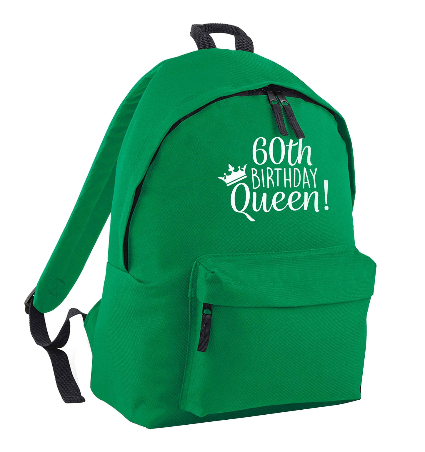 60th birthday Queen green adults backpack