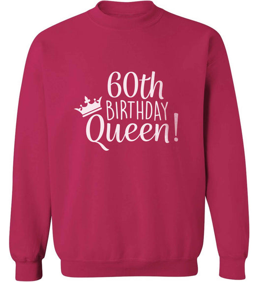 60th birthday Queen adult's unisex pink sweater 2XL