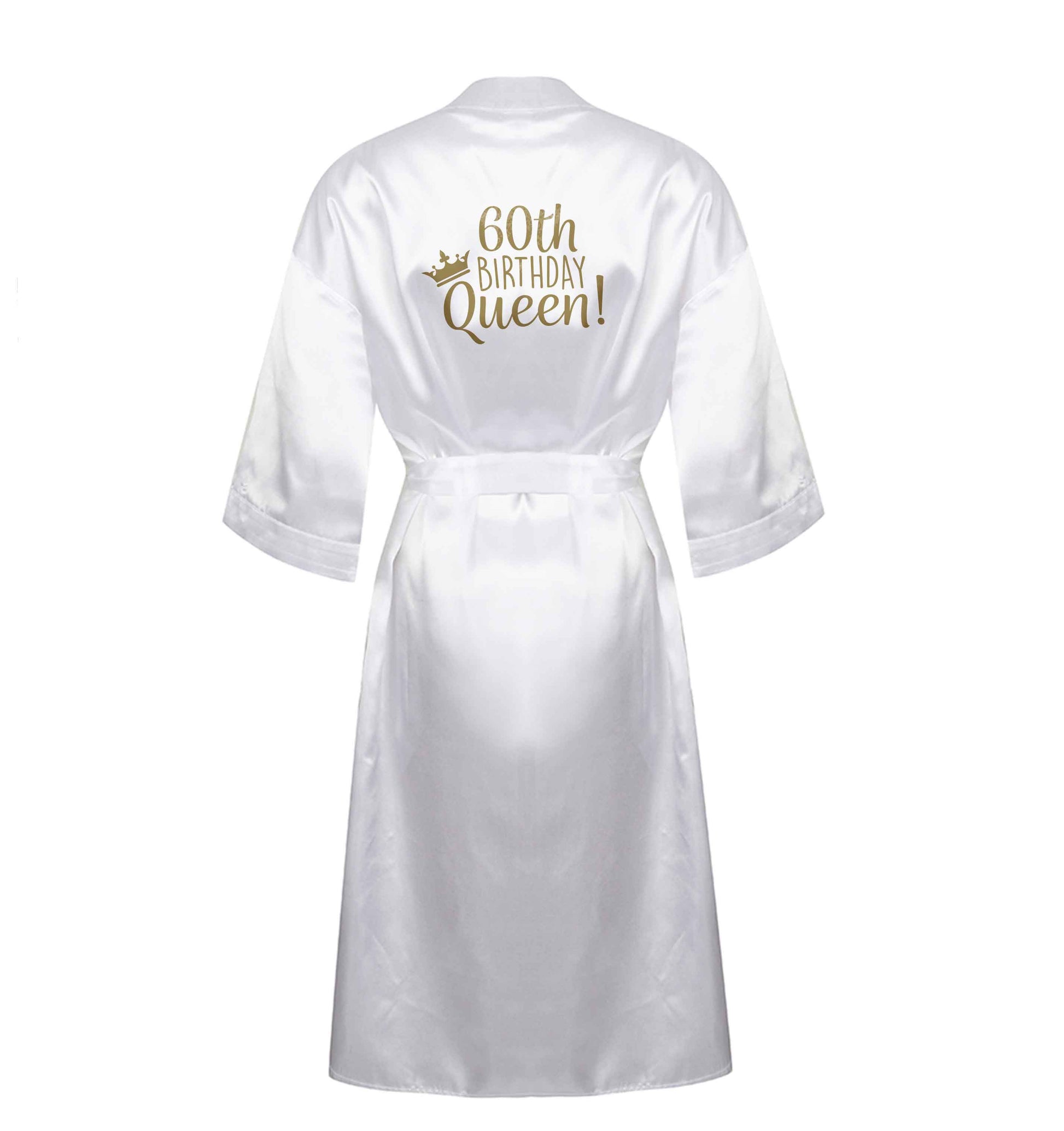 60th birthday Queen XL/XXL white ladies dressing gown size 16/18