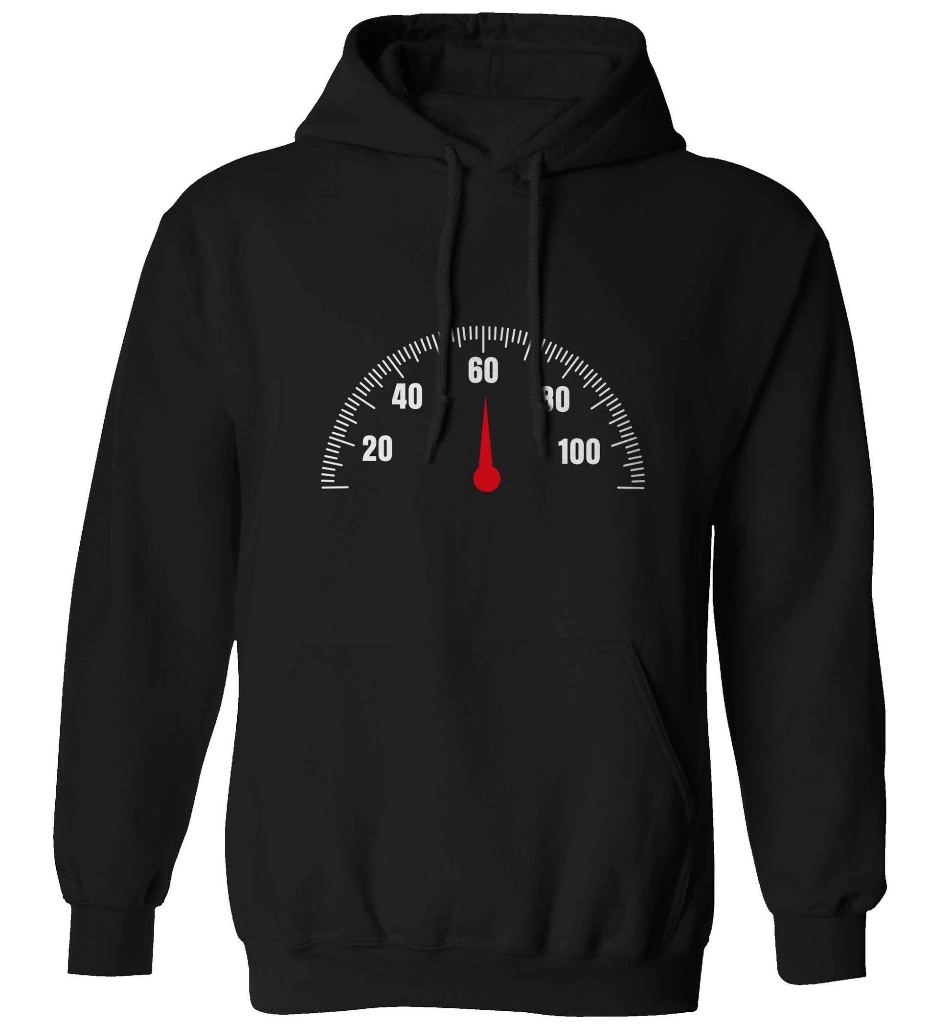 60th Birthday speedial adults unisex black hoodie 2XL