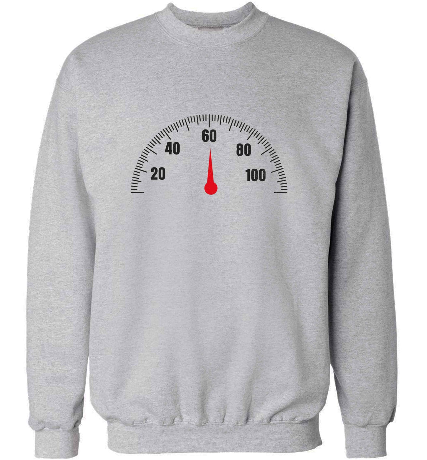 Speed dial 60 adult's unisex grey sweater 2XL