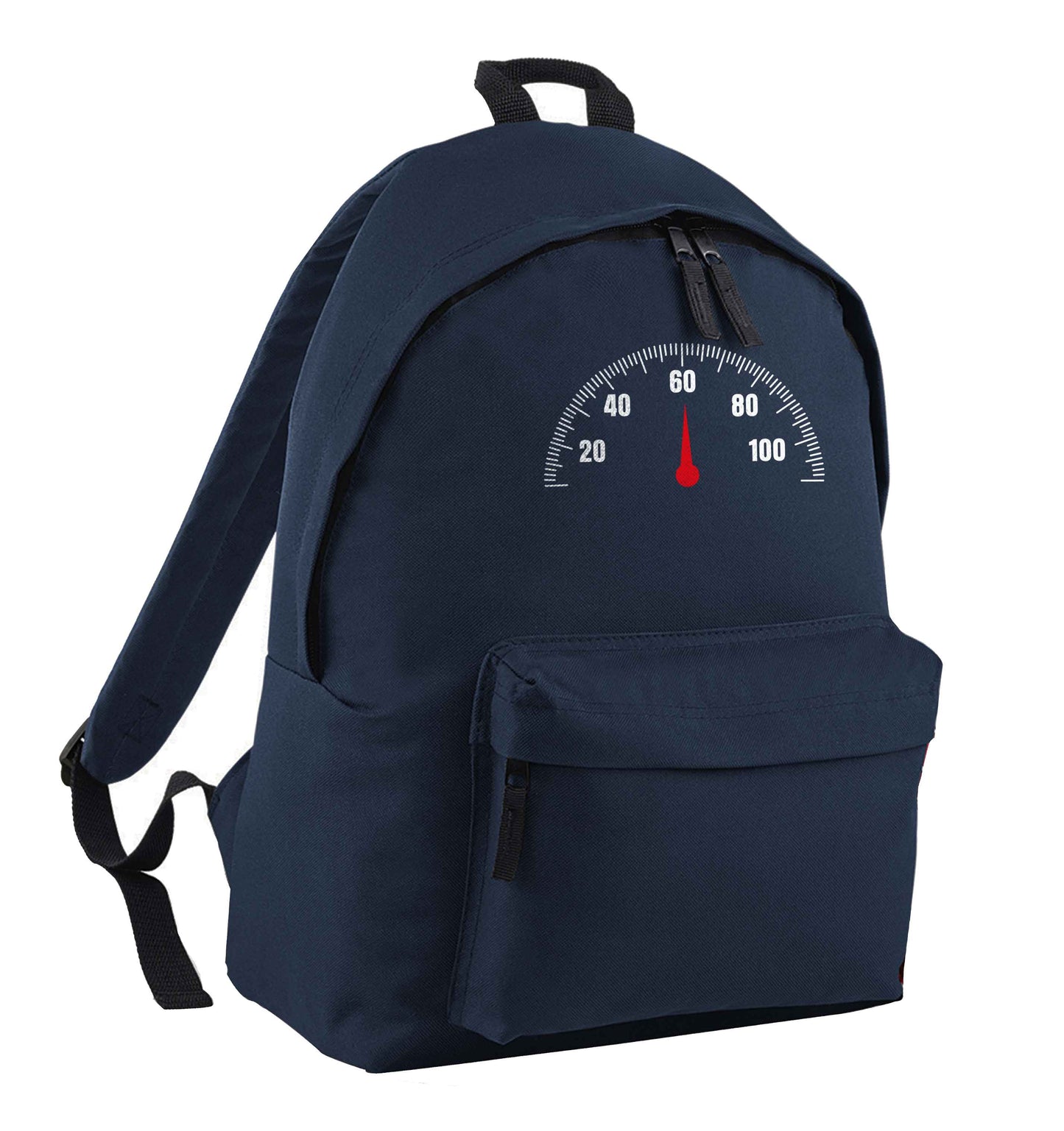 60th Birthday speedial navy adults backpack