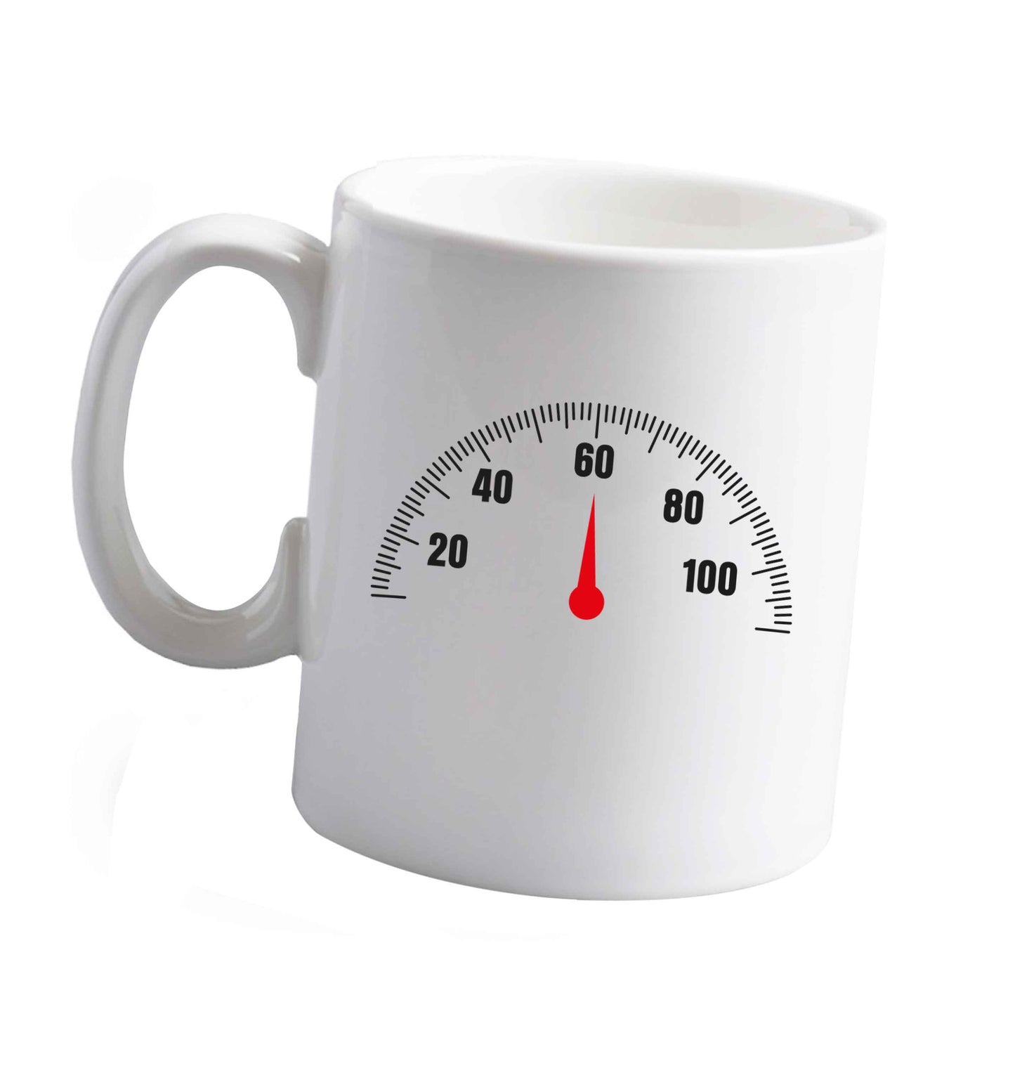 10 oz 60th Birthday speedial ceramic mug right handed