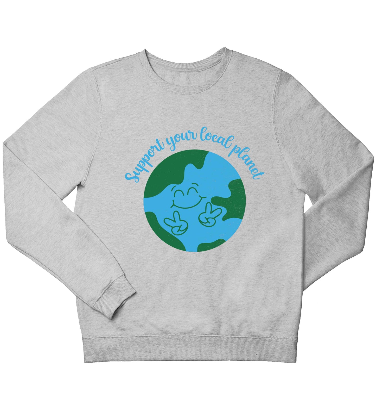 Support your local planet children's grey sweater 12-13 Years