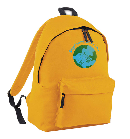 Support your local planet mustard adults backpack