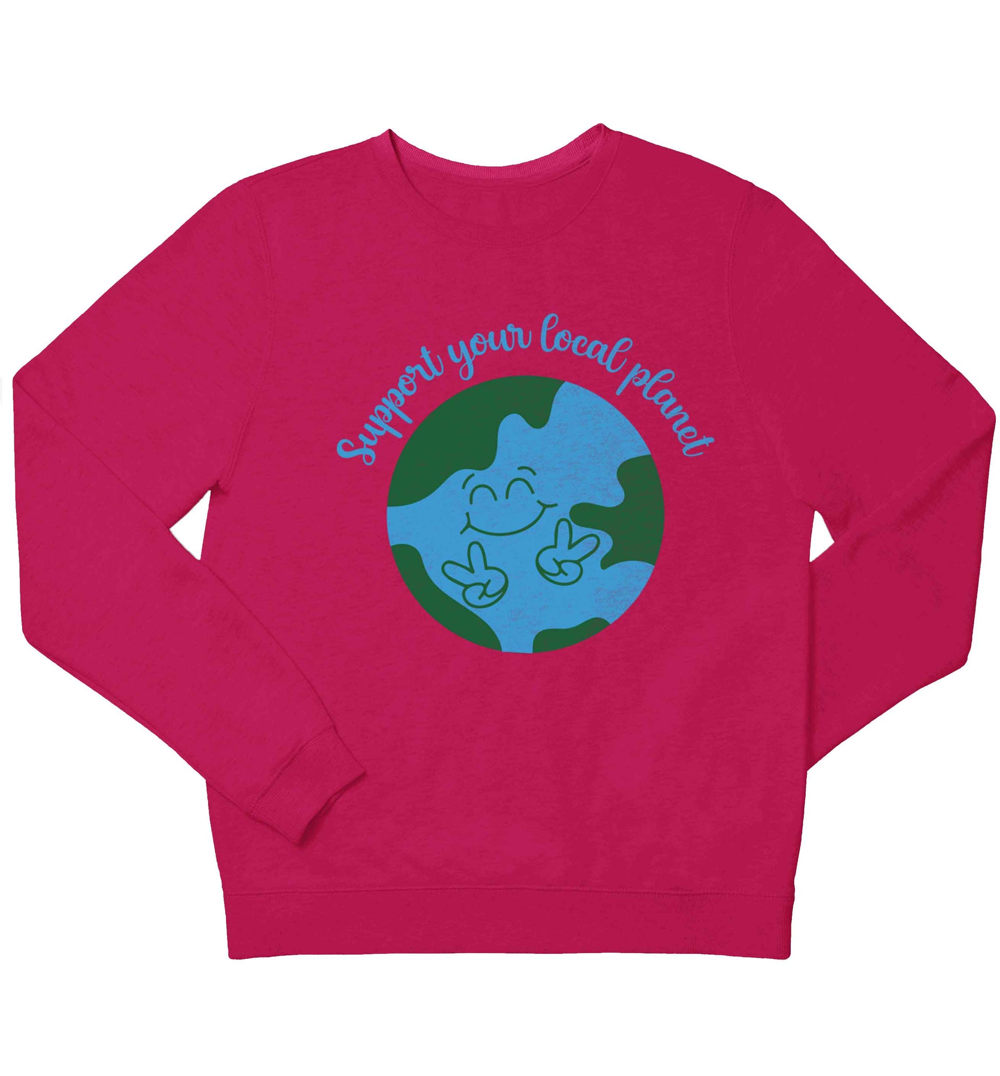 Support your local planet children's pink sweater 12-13 Years