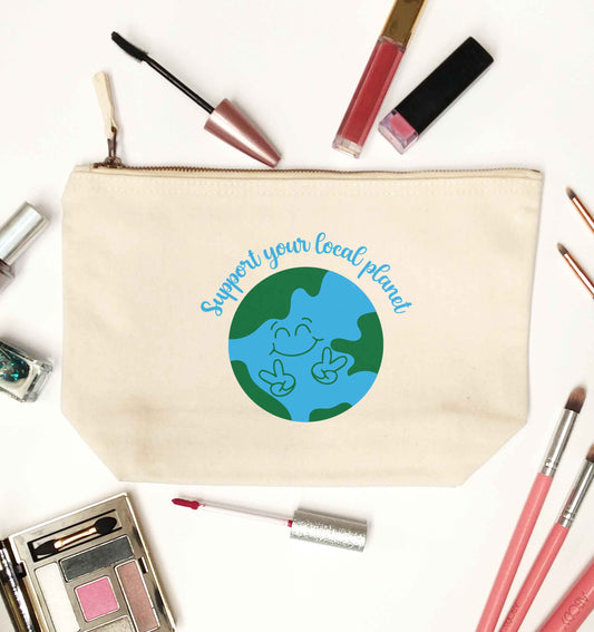 Support your local planet natural makeup bag