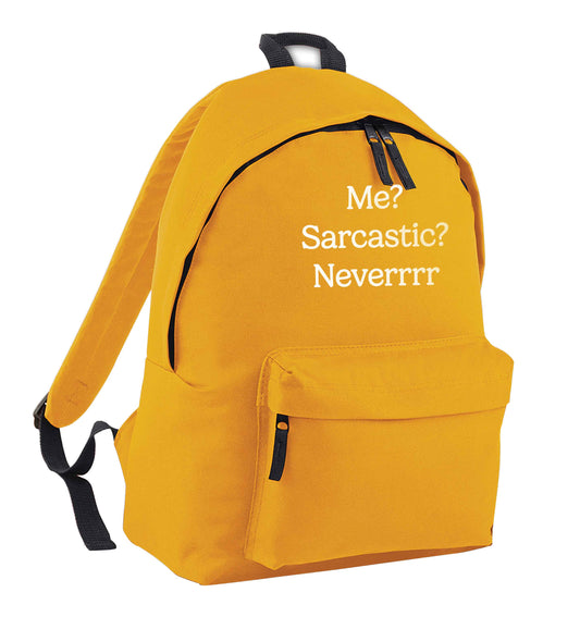 Me? sarcastic? never mustard adults backpack