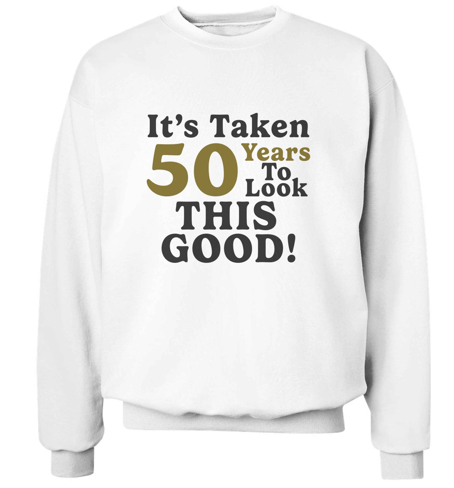 It's taken 50 years to look this good! adult's unisex white sweater 2XL
