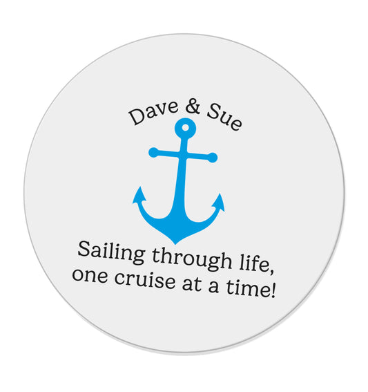 Sailing through life one cruise at a time - personalised |  Magnet