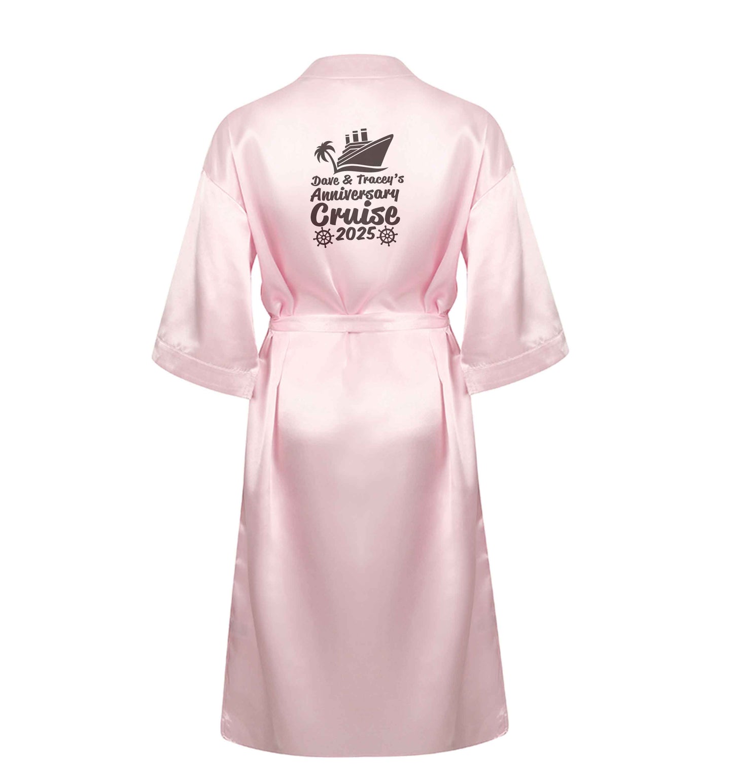 Personalised anniversary cruise XL/XXL pink ladies dressing gown size 16/18