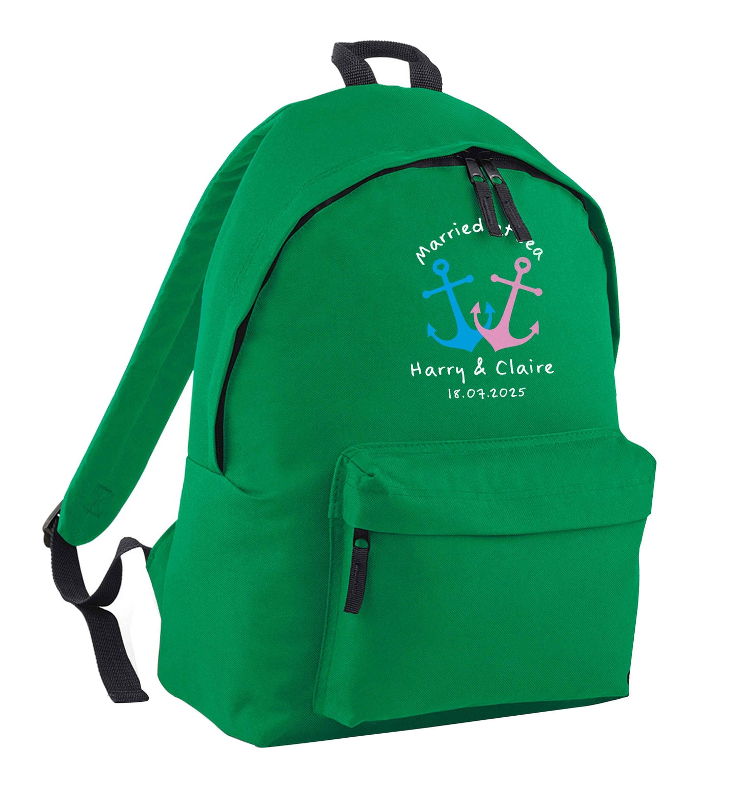 Personalised anniversary cruise green adults backpack