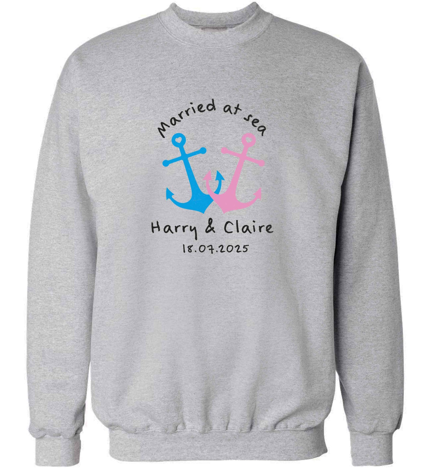 Married at sea adult's unisex grey sweater 2XL