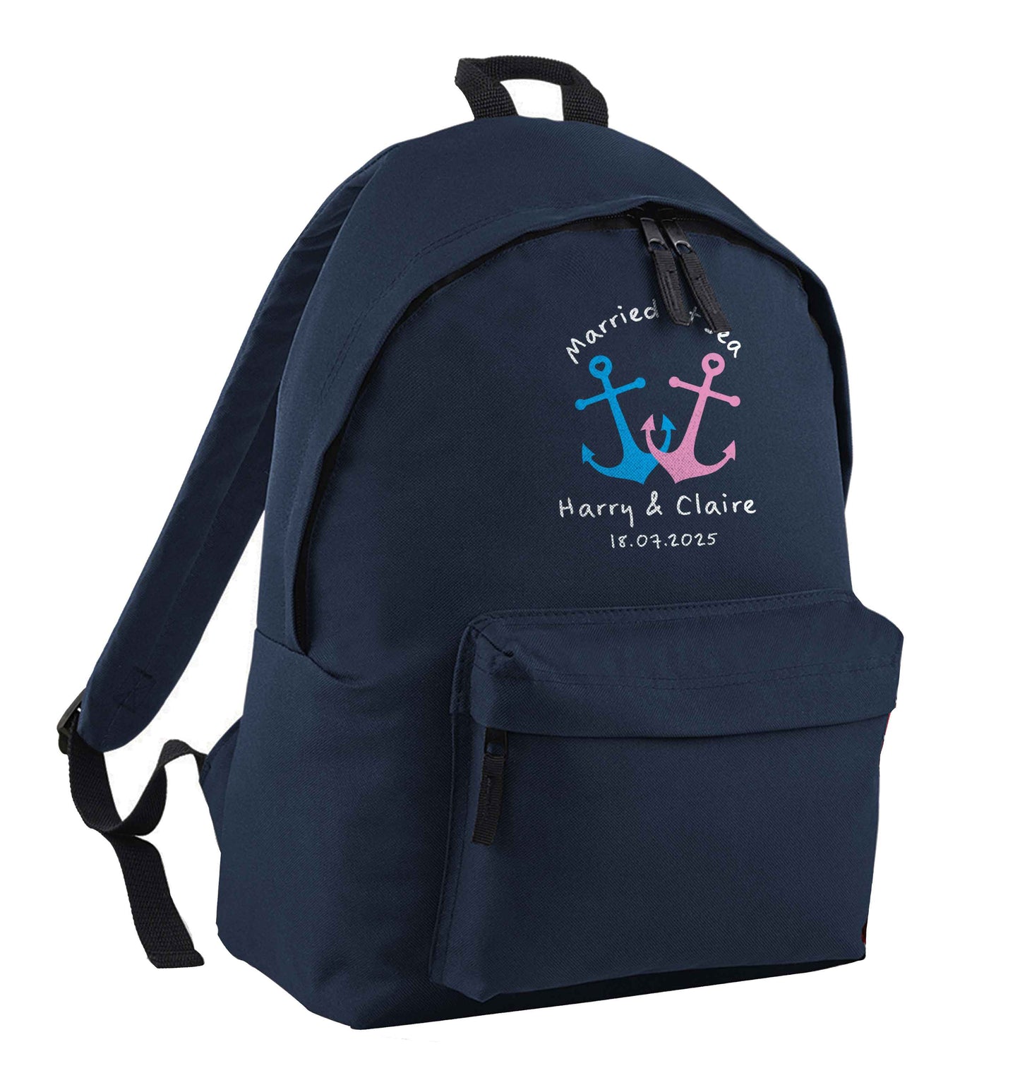 Married at sea navy adults backpack