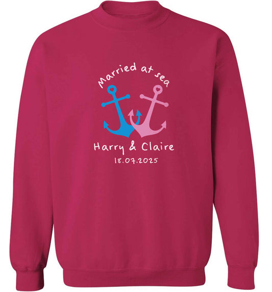 Personalised anniversary cruise adult's unisex pink sweater 2XL