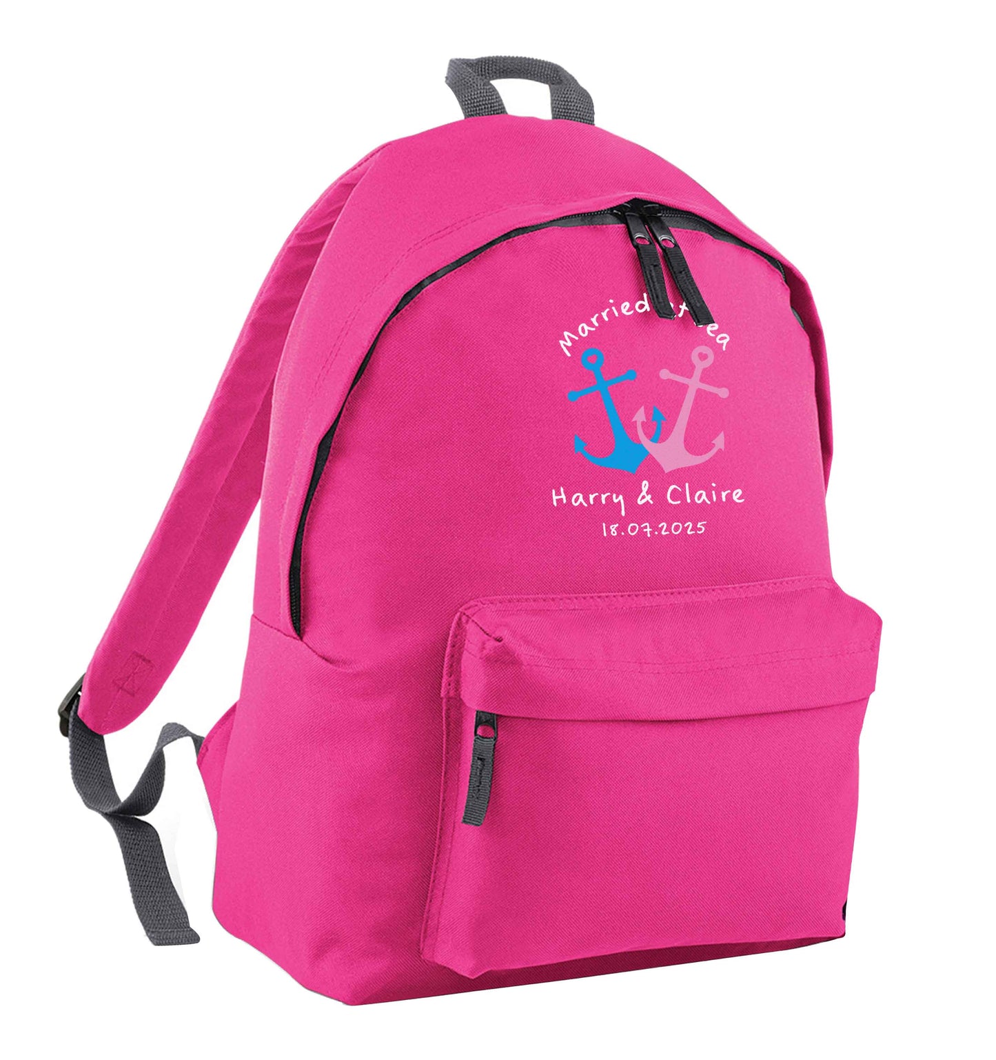 Personalised anniversary cruise pink adults backpack