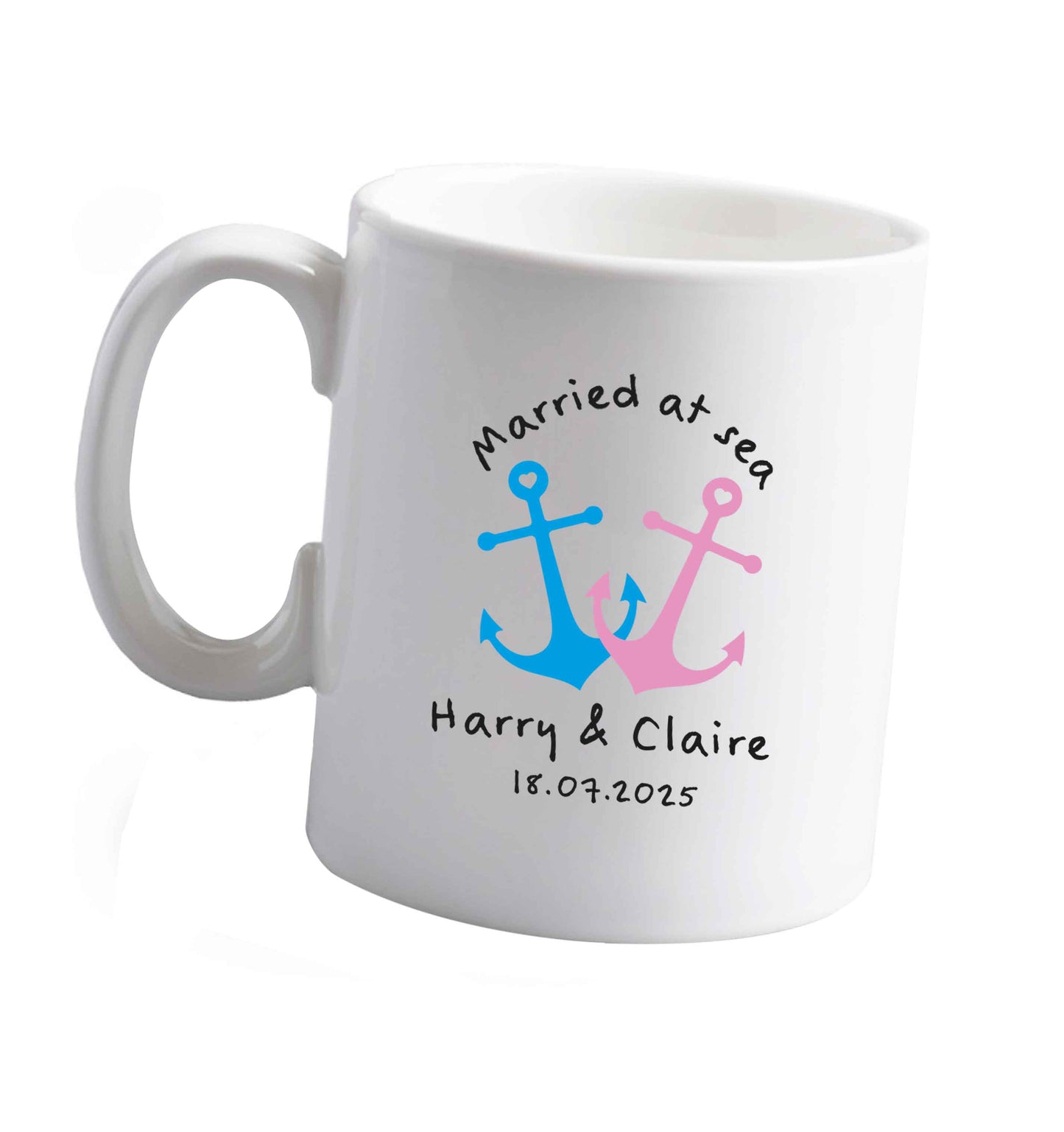 10 oz Married at sea ceramic mug right handed