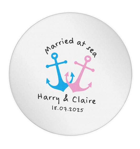 Personalised anniversary cruise 24 @ 45mm matt circle stickers