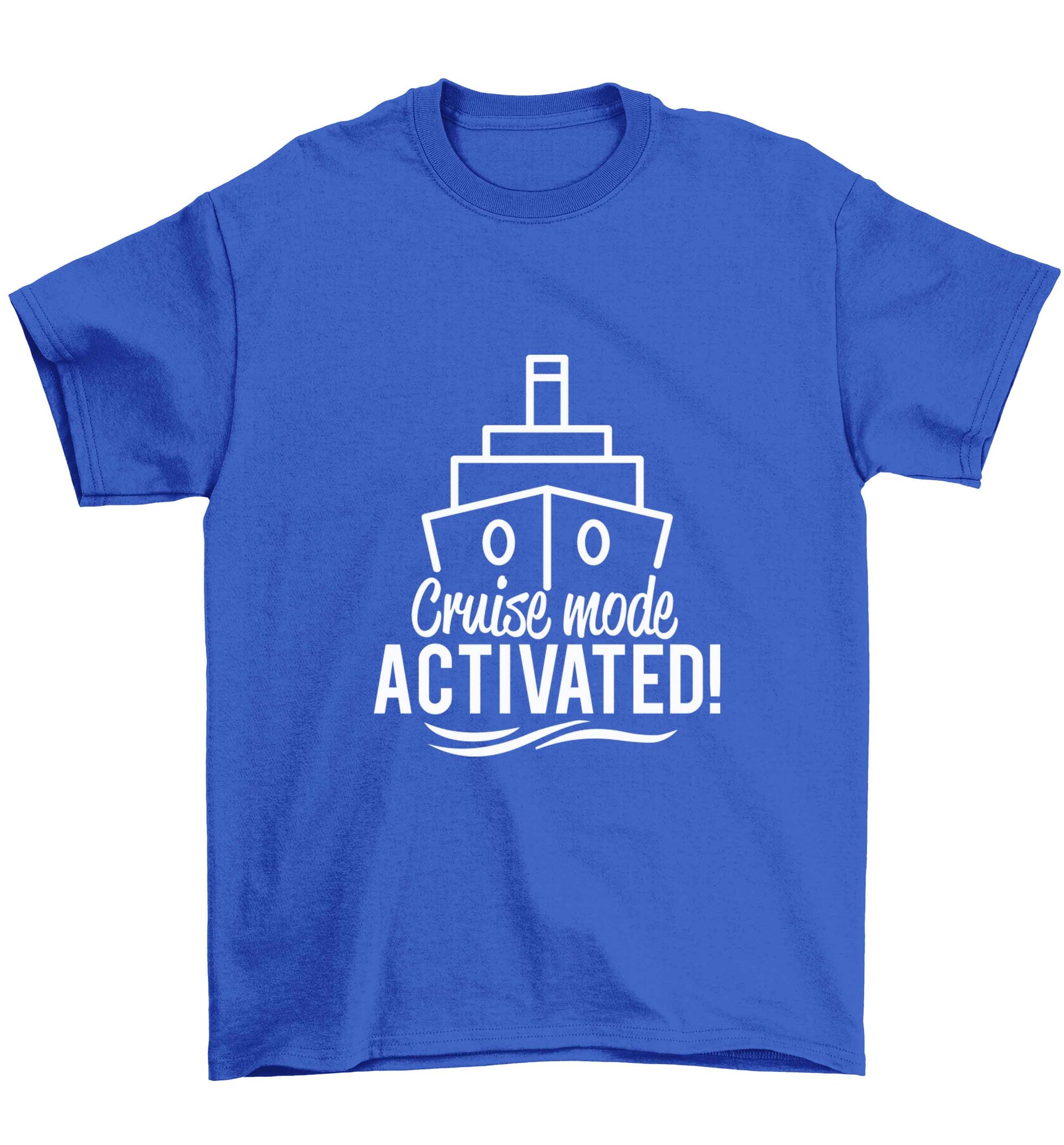 Cruise mode activated Children's blue Tshirt 12-13 Years