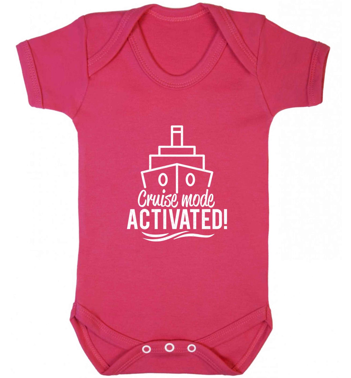 Cruise mode activated baby vest dark pink 18-24 months