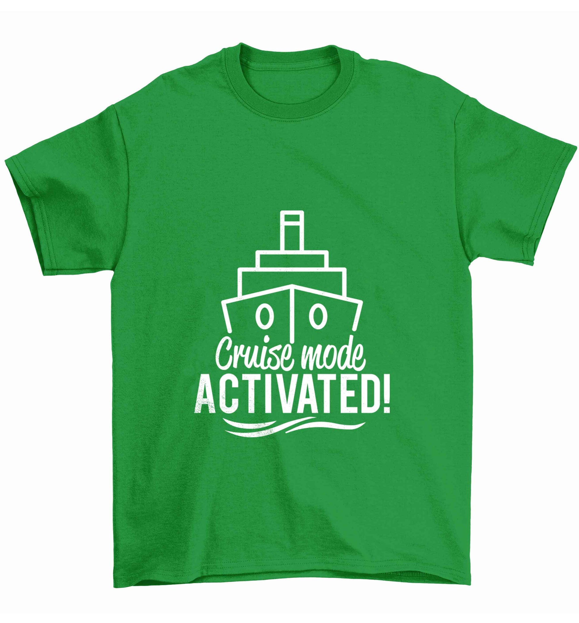 Cruise mode activated Children's green Tshirt 12-13 Years