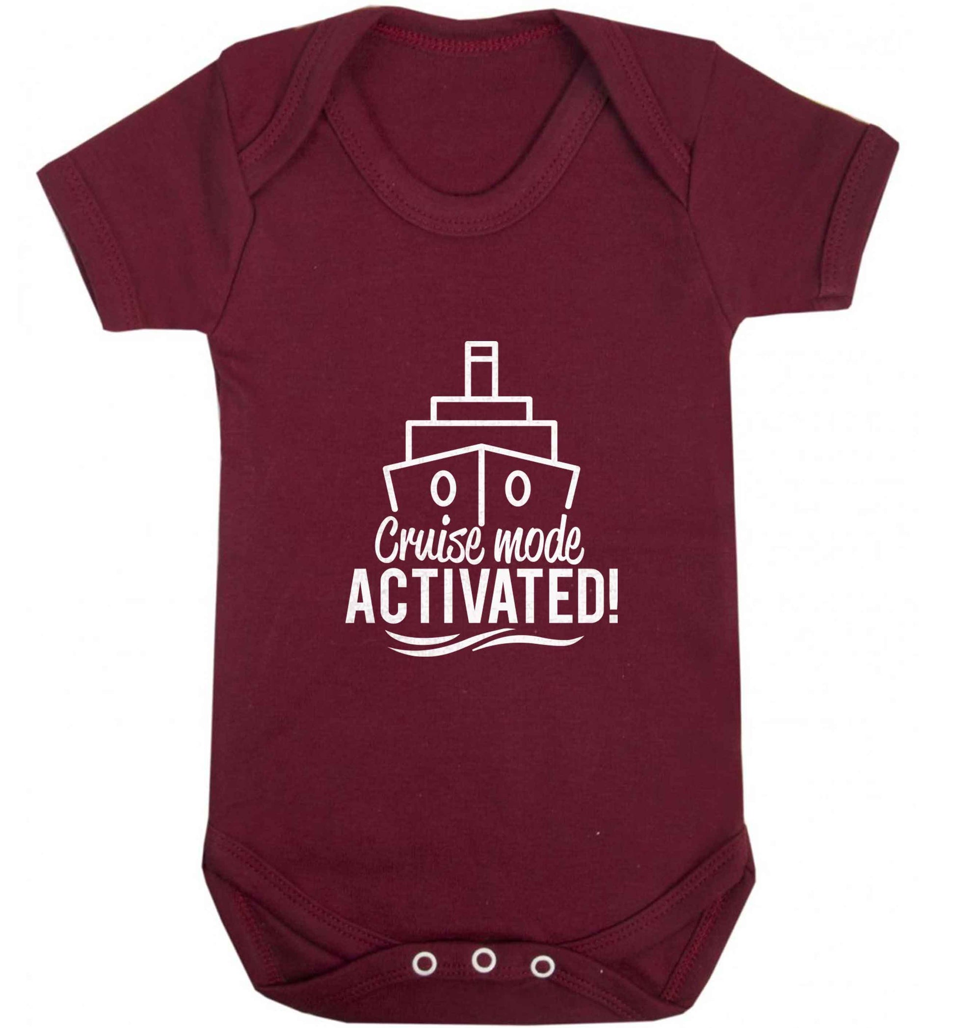 Cruise mode activated baby vest maroon 18-24 months