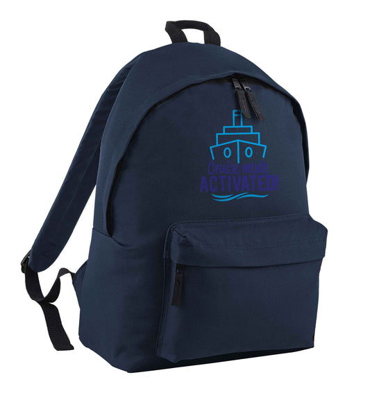 Cruise mode activated navy children's backpack