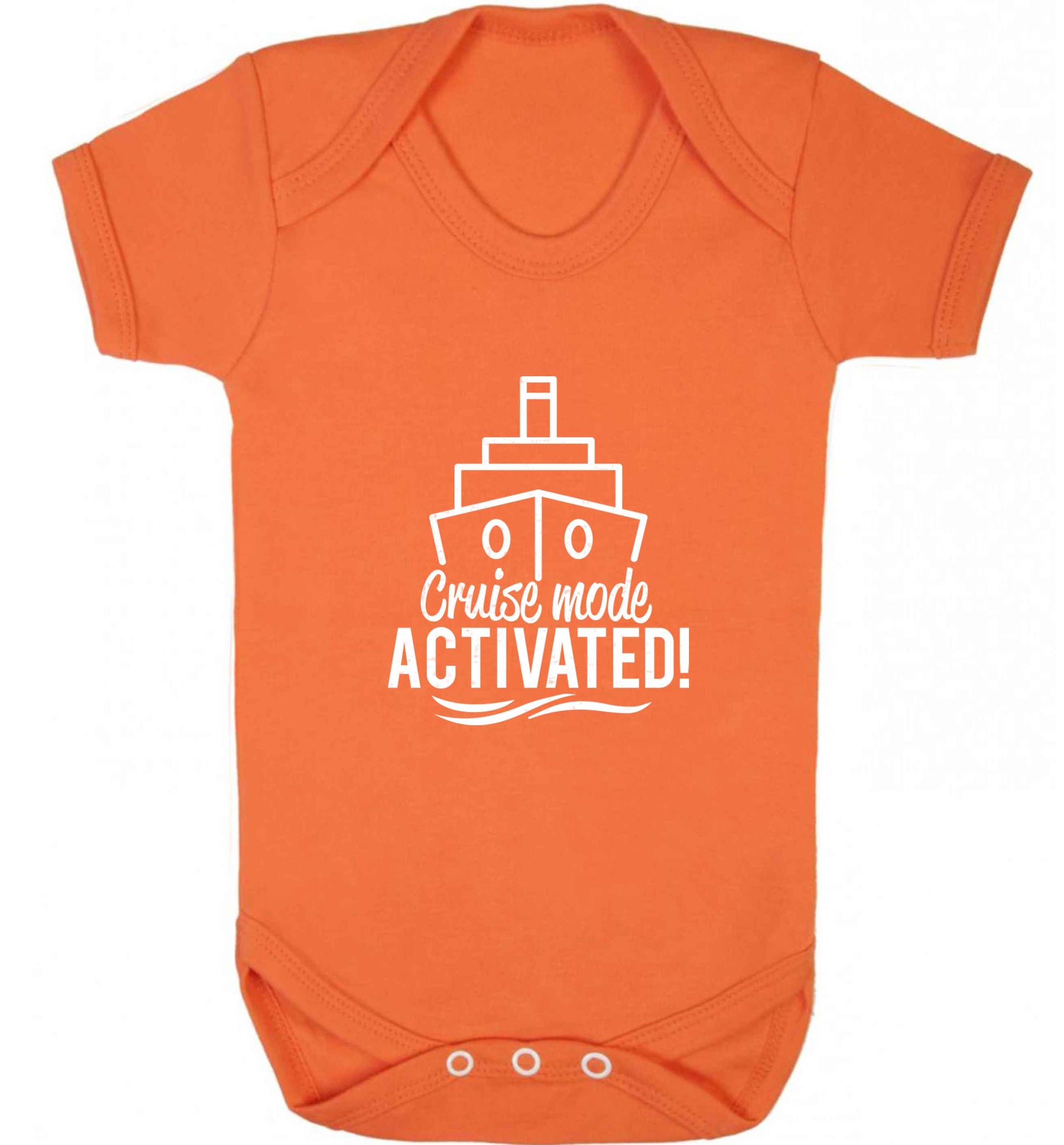 Cruise mode activated baby vest orange 18-24 months