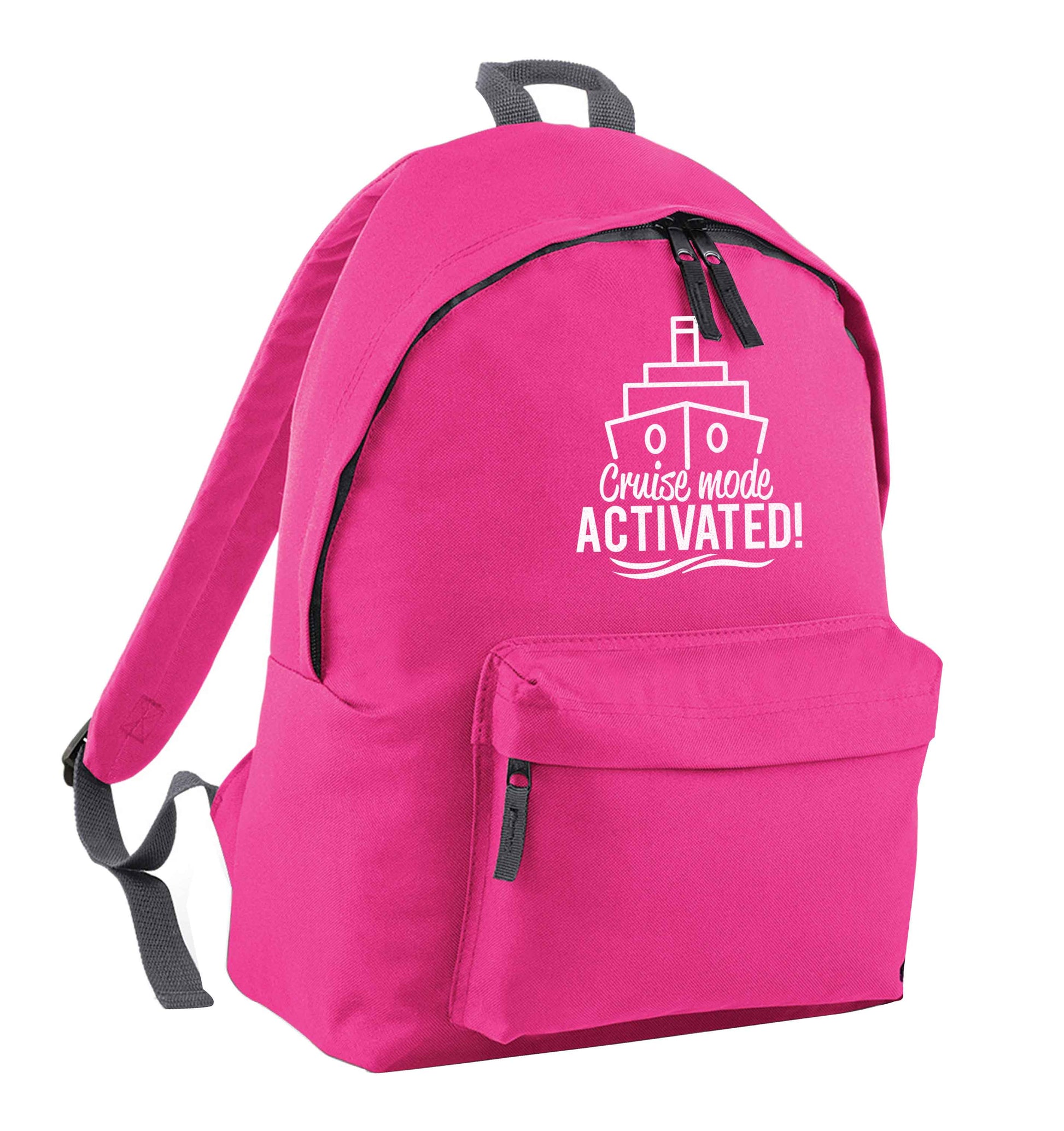 Cruise mode activated pink adults backpack