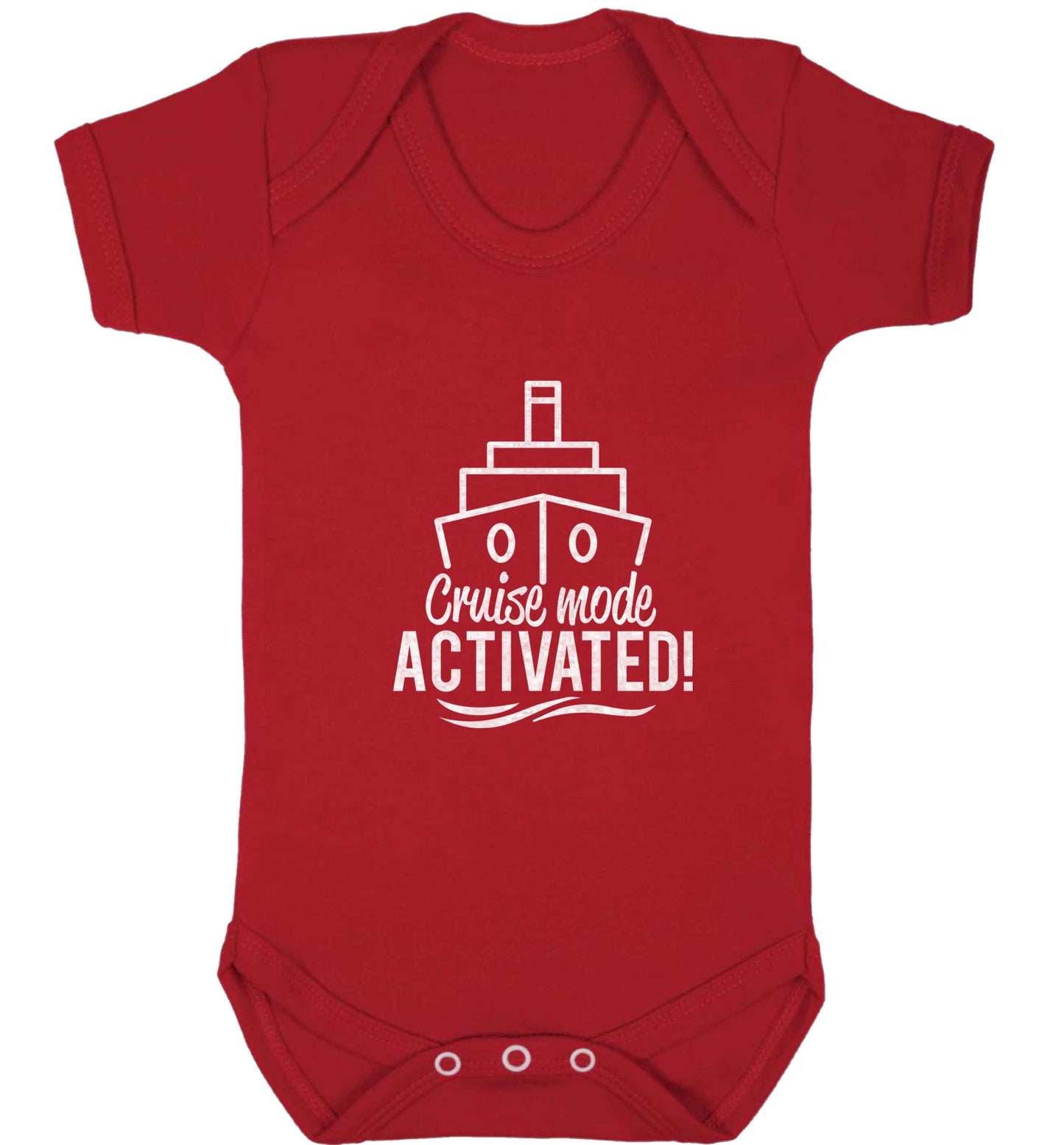 Cruise mode activated baby vest red 18-24 months