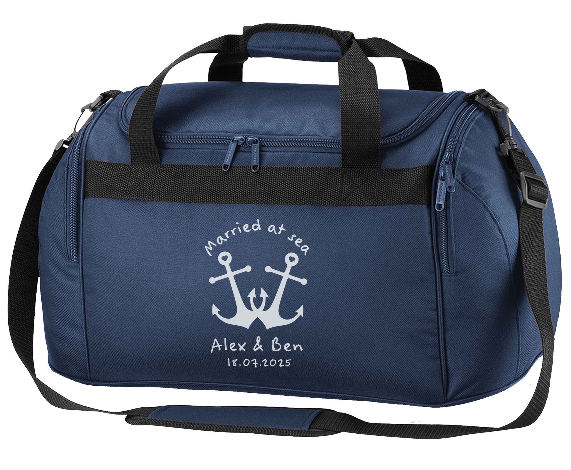 Married at sea blue anchors navy holdall / duffel bag