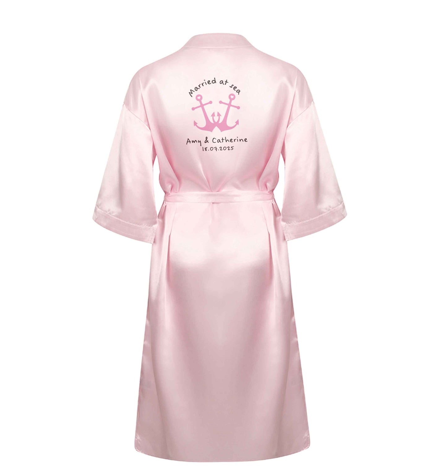 Married at sea pink anchors XL/XXL pink ladies dressing gown size 16/18