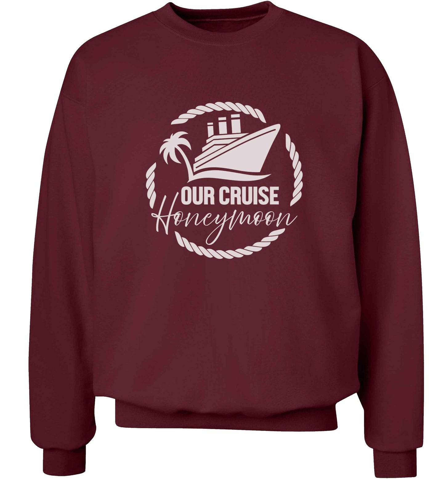 Our cruise honeymoon adult's unisex maroon sweater 2XL