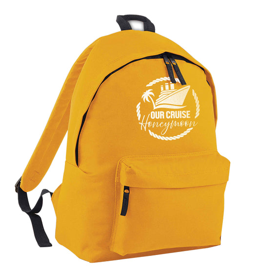 Our cruise honeymoon mustard adults backpack