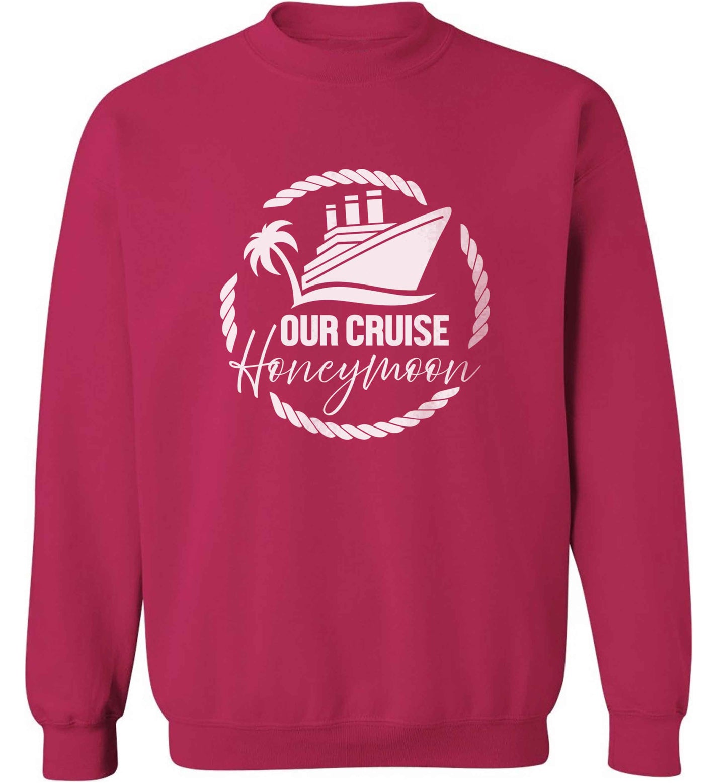 Our cruise honeymoon adult's unisex pink sweater 2XL