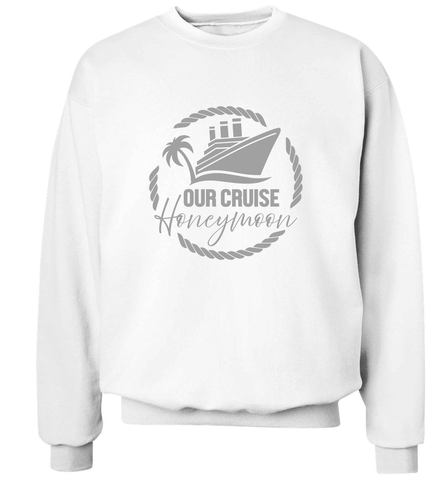 Our cruise honeymoon adult's unisex white sweater 2XL