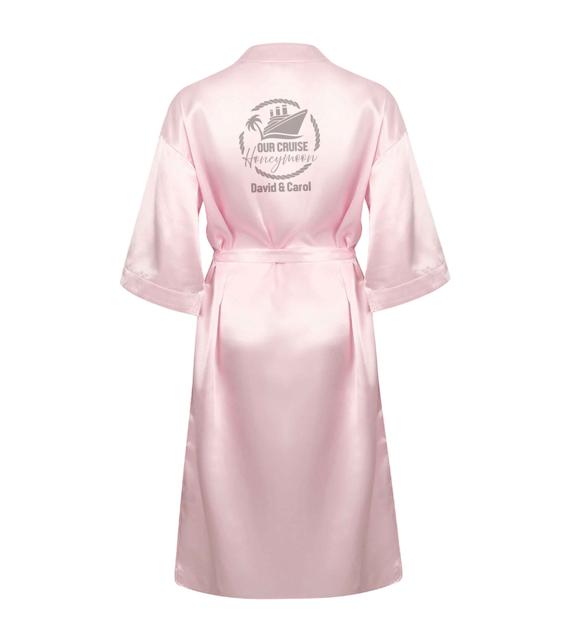 Our cruise honeymoon personalised XL/XXL pink ladies dressing gown size 16/18