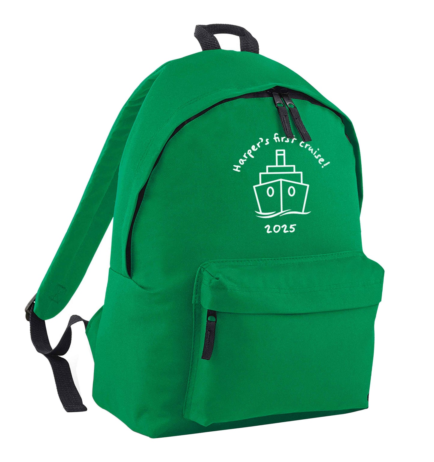 Personalised first cruise green adults backpack